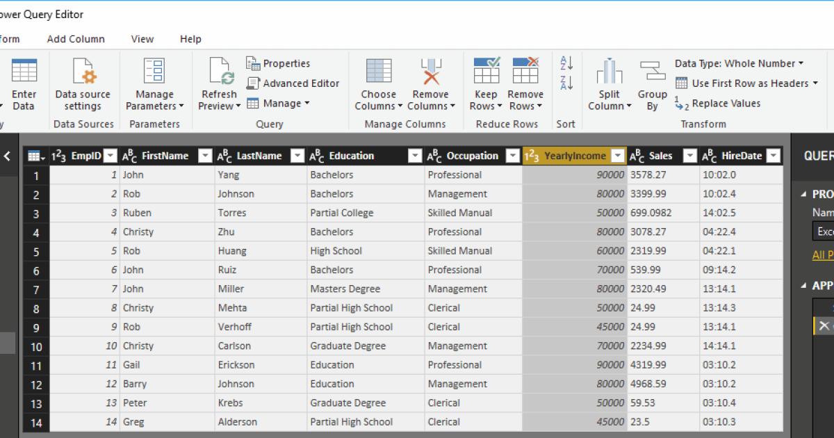 Hướng dẫn thay đổi kiểu dữ liệu của cột trong Power BI