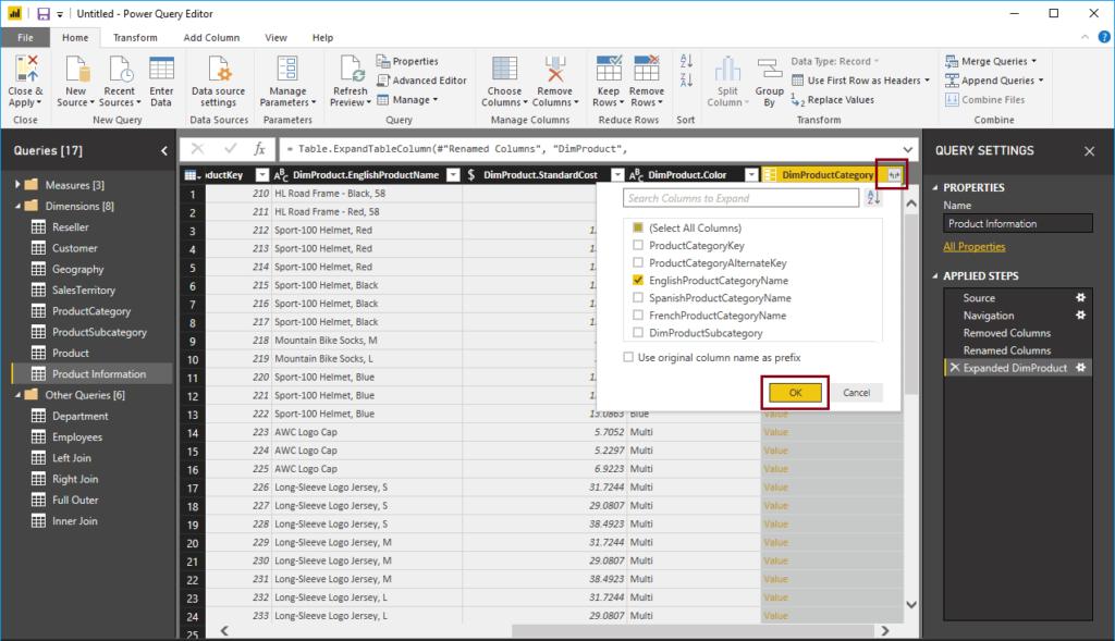 Hướng dẫn hợp nhất nhiều bảng trong Power BI