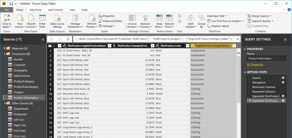 Hướng dẫn hợp nhất nhiều bảng trong Power BI