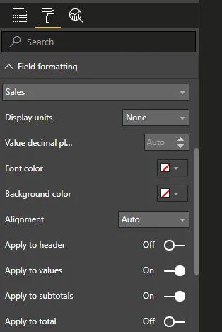 Hướng dẫn trình bày bảng ma trận Matrix trong Power BI
