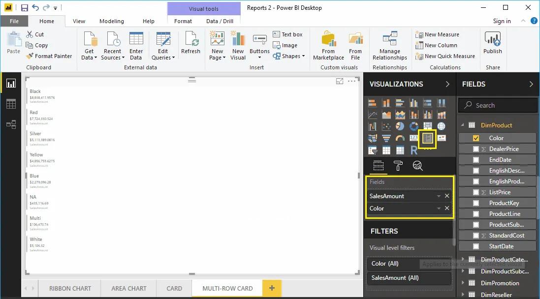 Hướng dẫn trình bày thẻ nhiều hàng (Multi-Row Card) trên Power BI