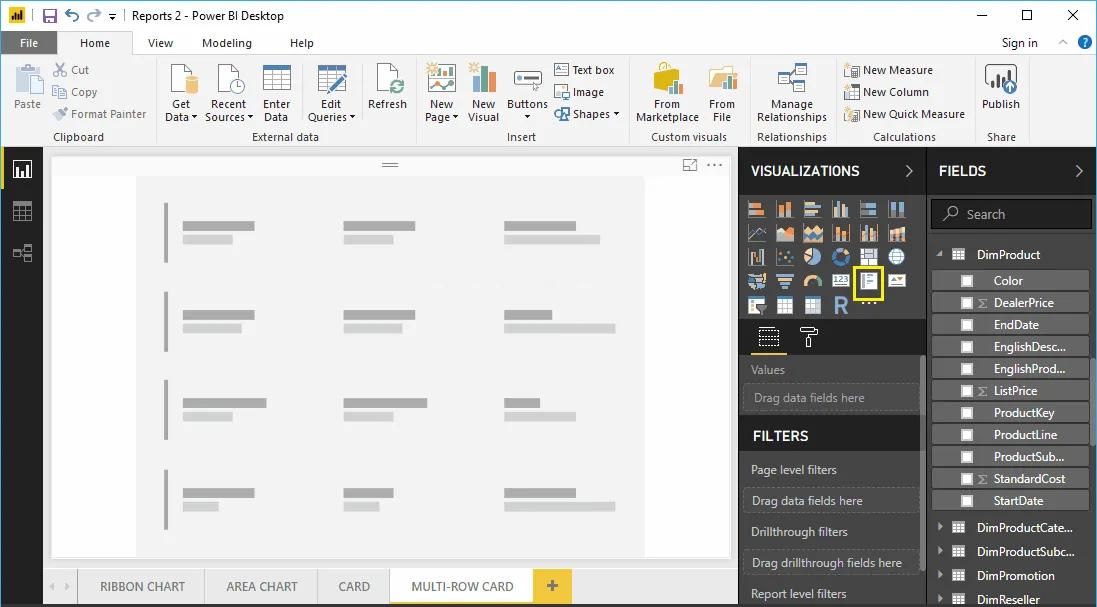 Hướng dẫn trình bày thẻ nhiều hàng (Multi-Row Card) trên Power BI