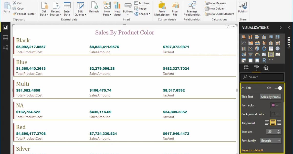 Hướng dẫn trình bày thẻ nhiều hàng (Multi-Row Card) trên Power BI