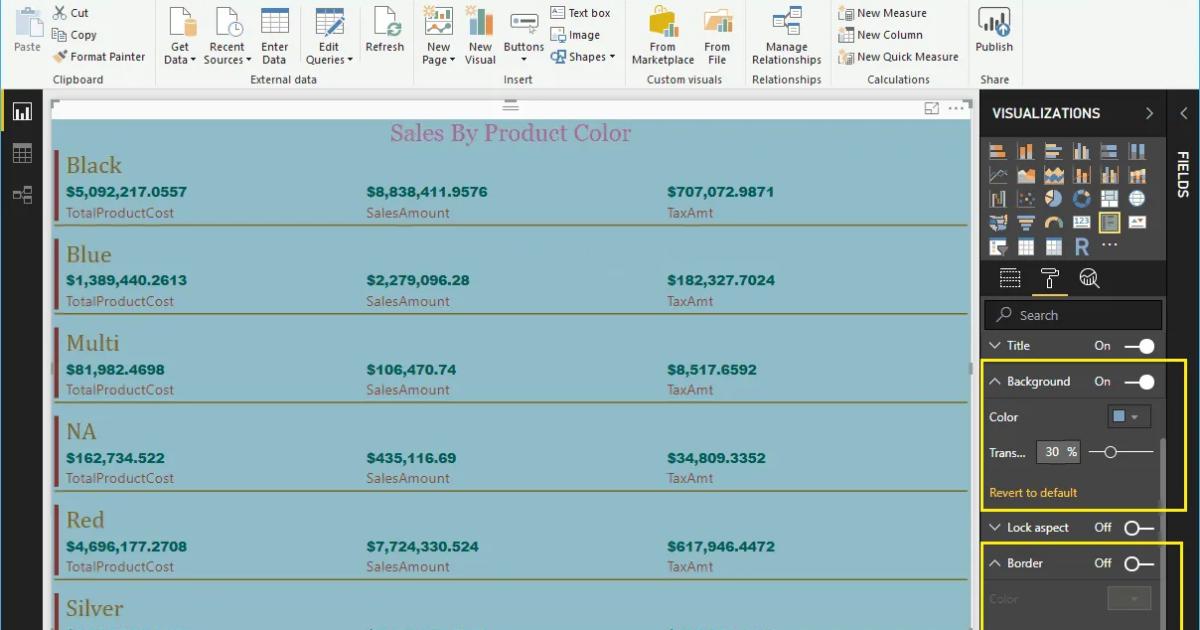 Hướng dẫn trình bày thẻ nhiều hàng (Multi-Row Card) trên Power BI