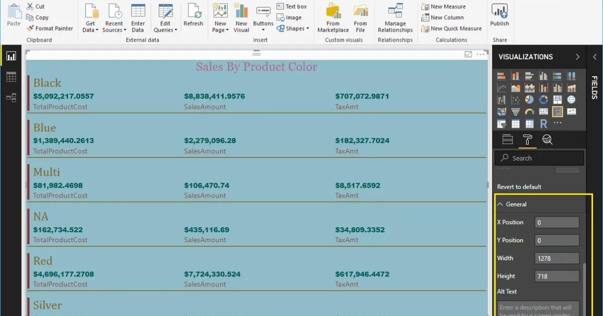 Hướng dẫn trình bày thẻ nhiều hàng (Multi-Row Card) trên Power BI