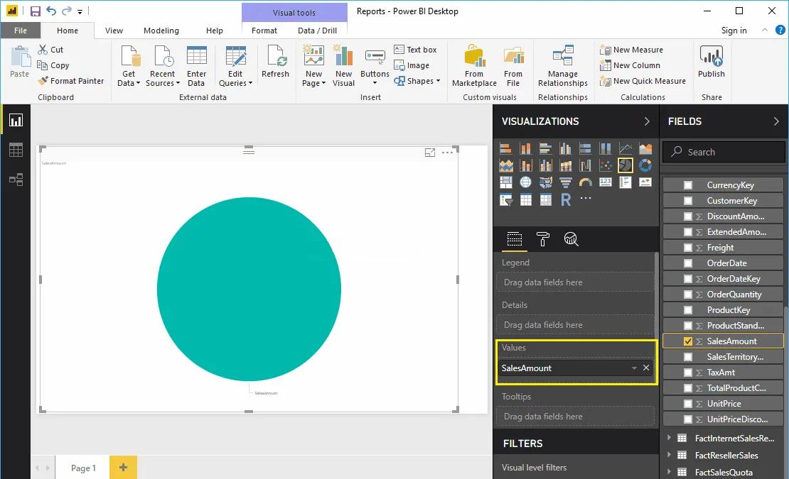 Hướng dẫn trình bày biểu đồ hình tròn (hình bánh) trong Power BI