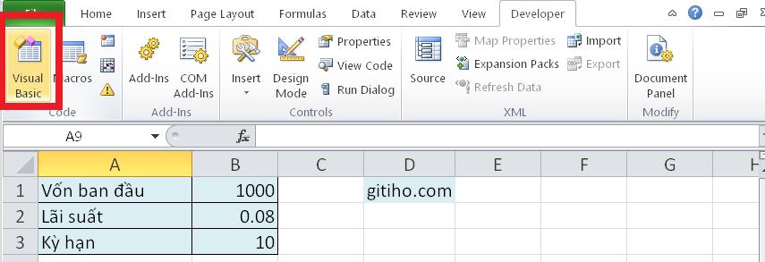 Hướng dẫn tính lãi kép bằng Excel
