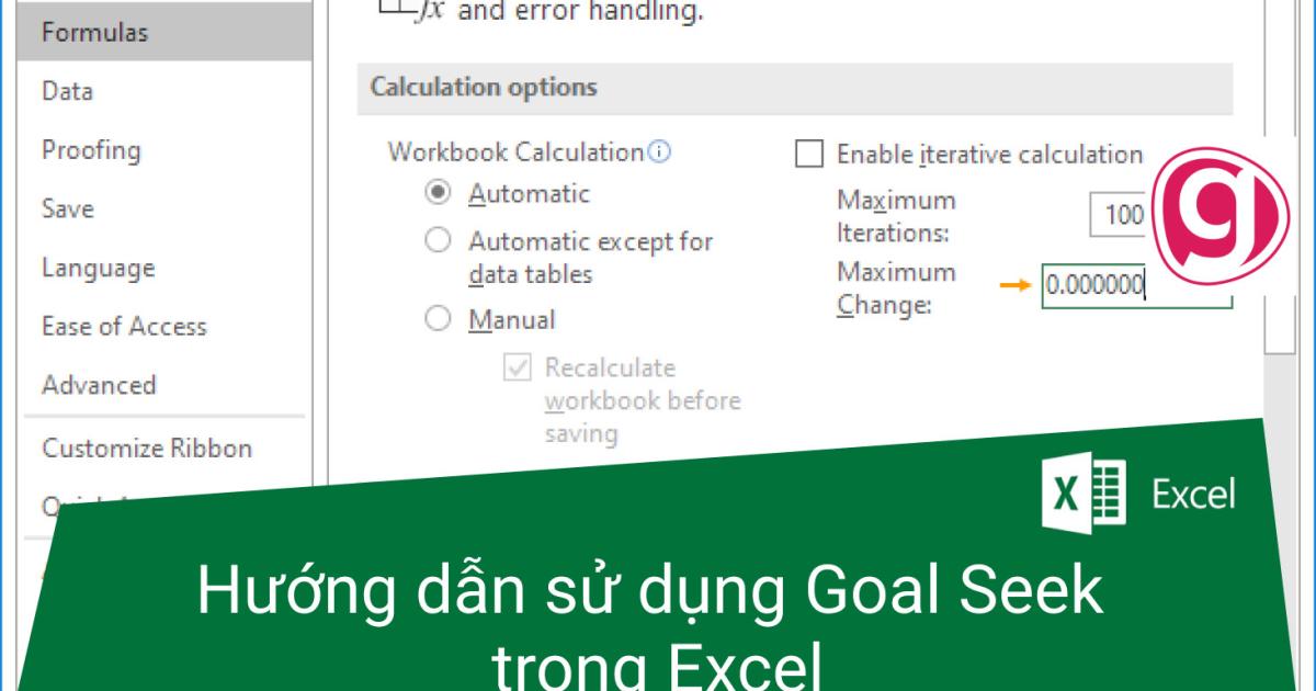 Hướng dẫn sử dụng Goal Seek trong Excel