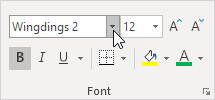 Hướng dẫn cách thêm dấu tích chữ V vào trang tính Excel