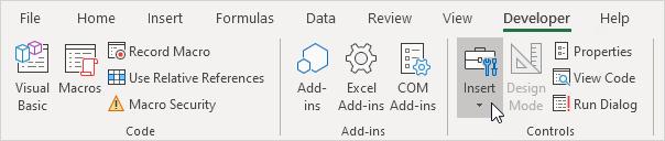 tạo hộp kiểm trong excel