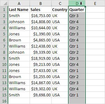 Bôi đen cột cần di chuyển