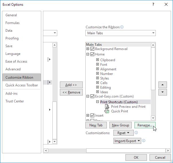 Hướng dẫn thu gọn hoặc tùy chỉnh thanh công cụ của Excel
