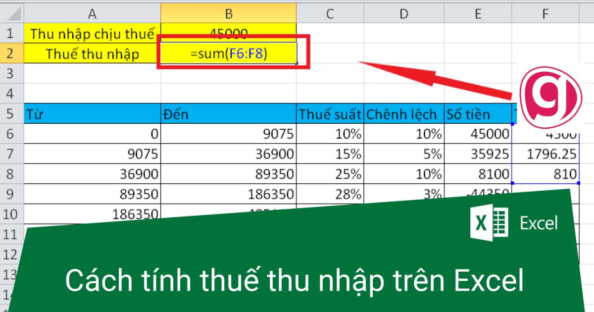 Cách tính thuế thu nhập cá nhân trên Excel nhanh và chuẩn