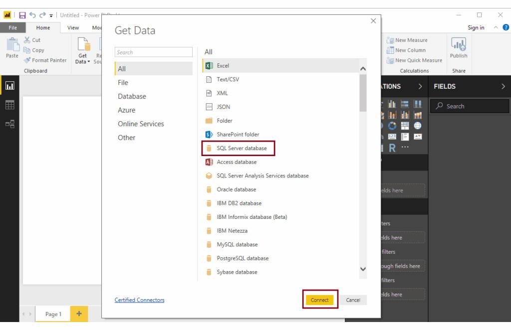 Hướng dẫn kết nối Power BI với SQL Server