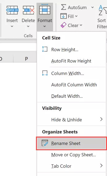 Hướng dẫn cách đổi tên các Sheets trong Excel