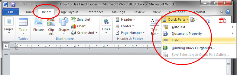 Hướng dẫn cơ bản về Field Code trong Microsoft Word