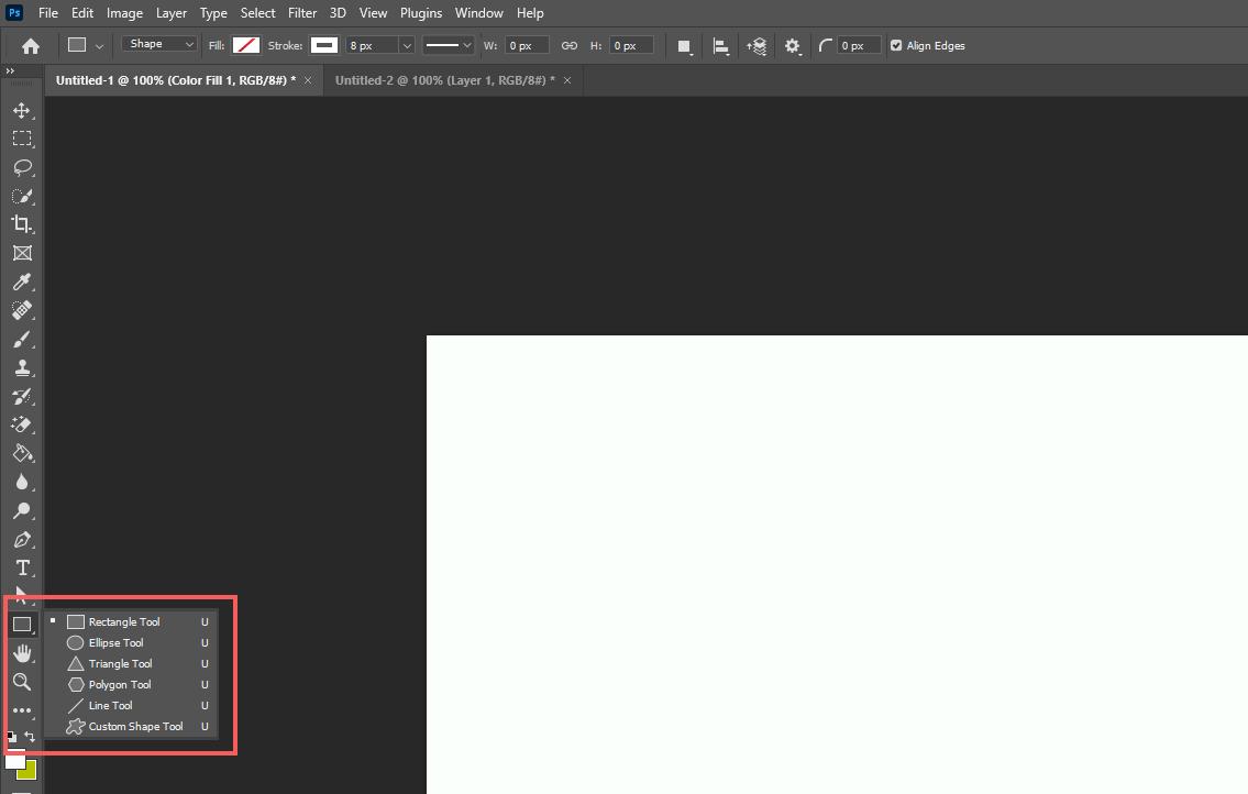 Công cụ Retangle Tool