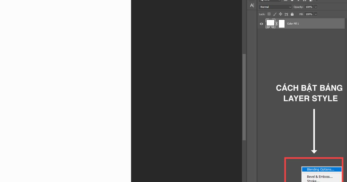 Đổ bóng vật thể Photoshop