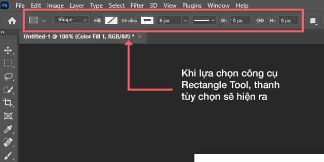 Công cụ Retangle Tool 1