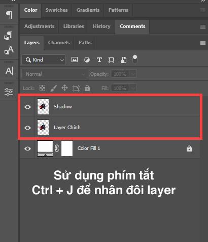 Đổ bóng vật thể Photoshop 5