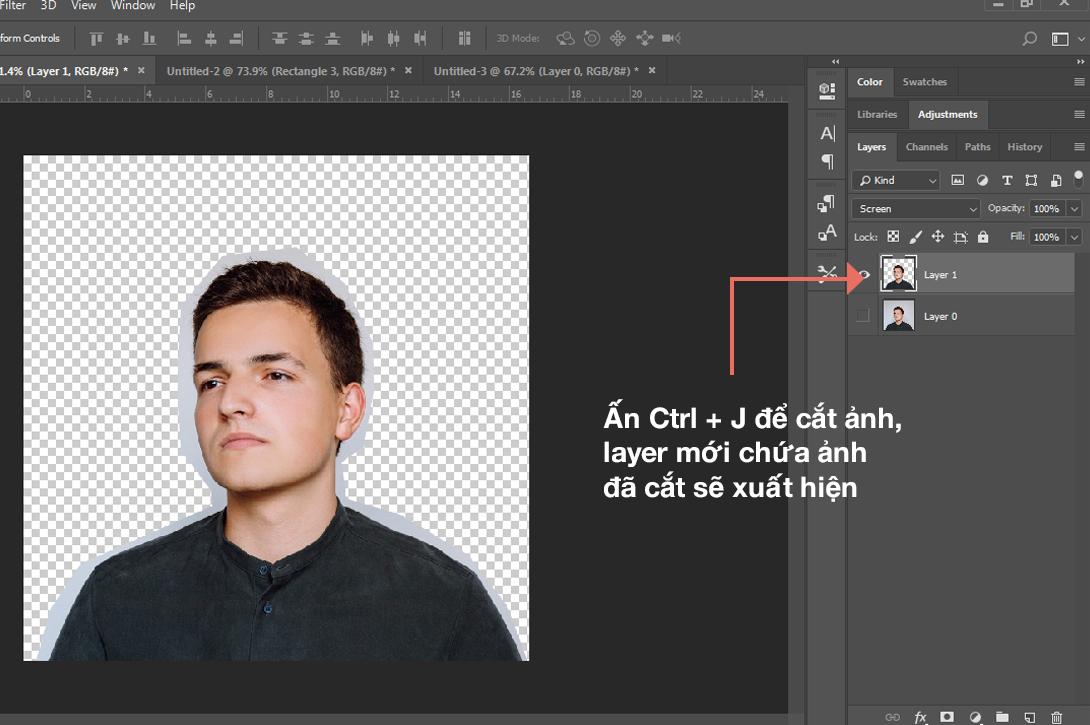 cắt ảnh Lasso Tool Photoshop 7