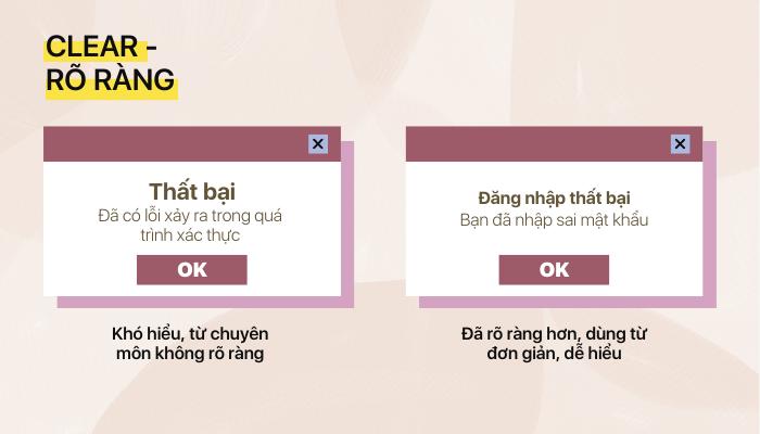 3 nguyên tắc trong UX Writing 2