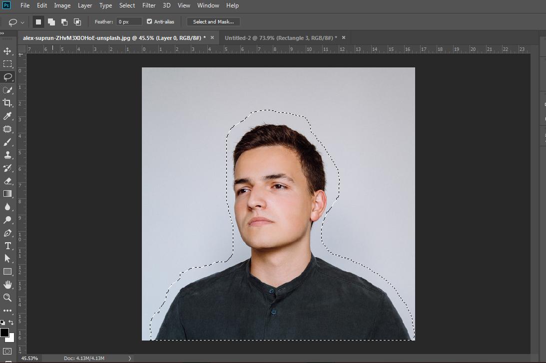 cắt ảnh Lasso Tool Photoshop 3