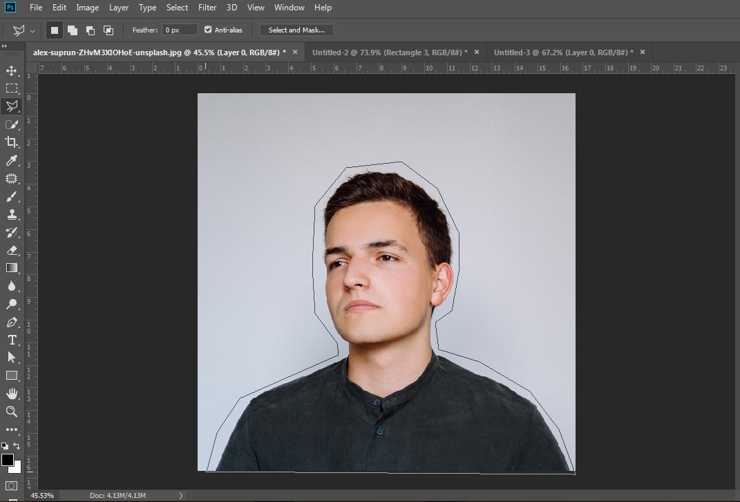 cắt ảnh Lasso Tool Photoshop 5