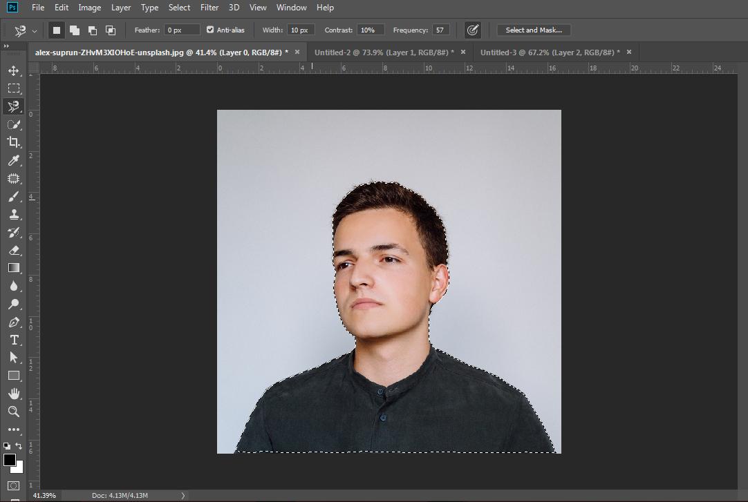 cắt ảnh Lasso Tool Photoshop 8