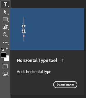 Horizontal Type Tool 
