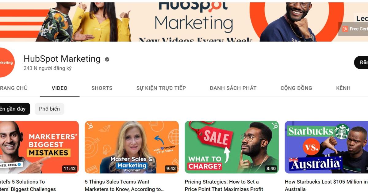 youtube hubspot marketing