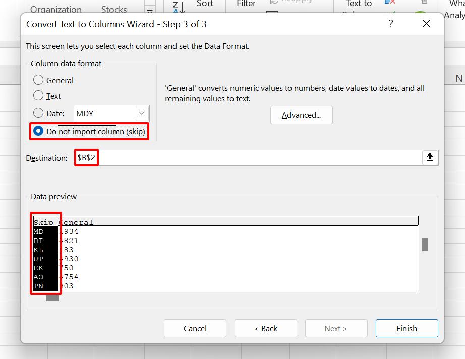 Sử dụng tính năng Text to Columns 5