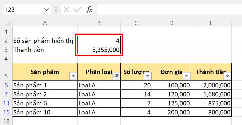 cách đếm số dòng trong excel 5
