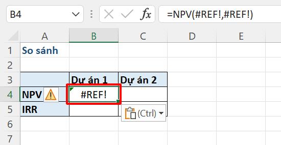 Lỗi #REF! nếu như copy theo cách thông thường
