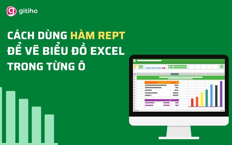 Cách vẽ biểu đồ Excel trong từng ô bằng hàm REPT cực thú vị