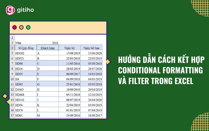 Cách kết hợp Conditional Formatting và Filter có ví dụ cụ thể