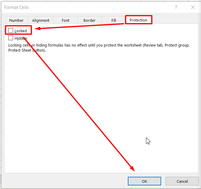 cài đặt chế độ bảo vệ trang tính trong Excel