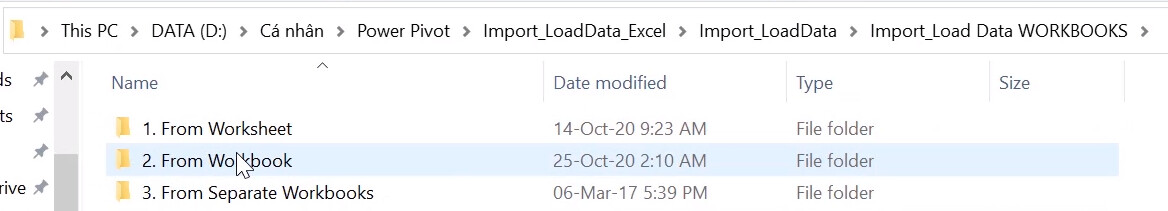 Hướng dẫn cách chèn dữ liệu từ file Excel vào Power Pivot