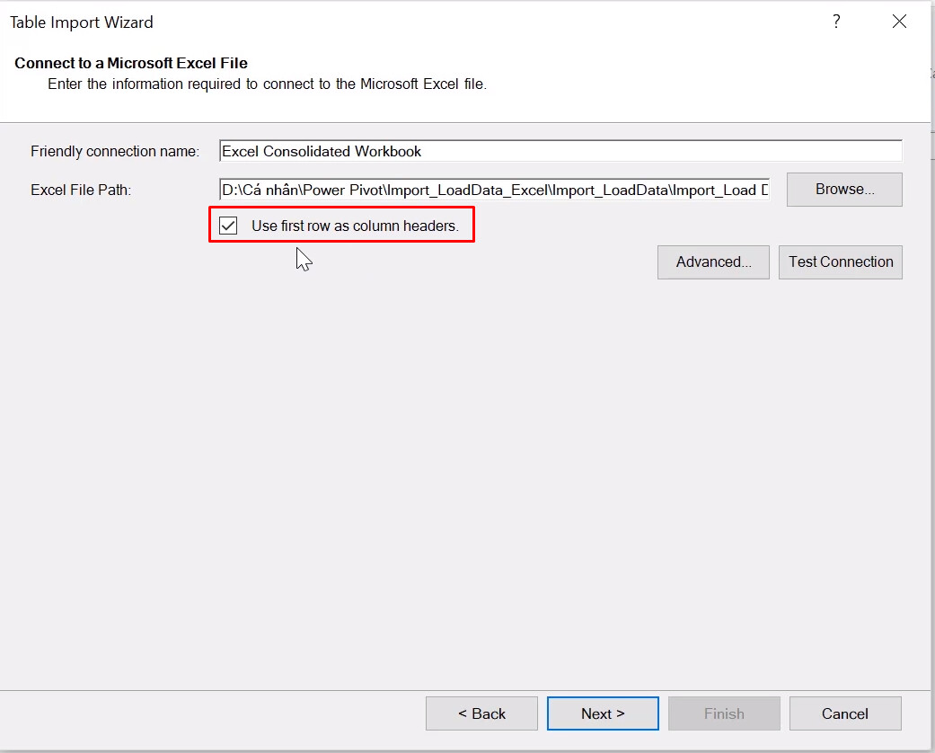 Hướng dẫn cách chèn dữ liệu từ file Excel vào Power Pivot