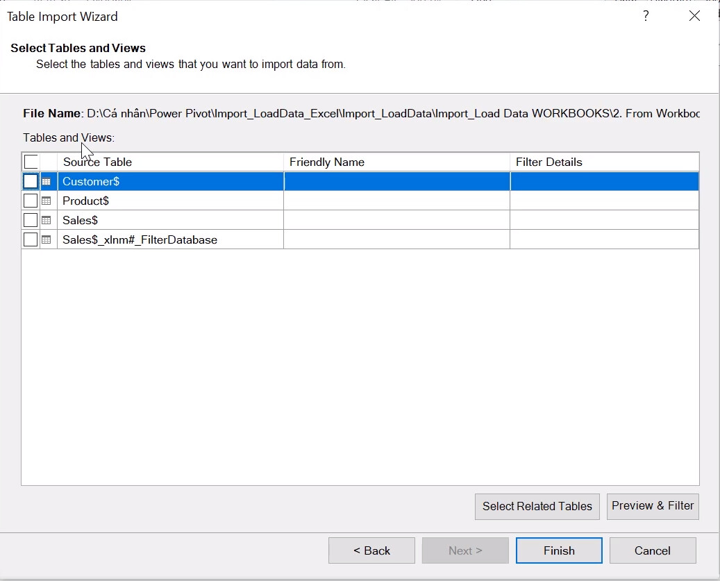 Hướng dẫn cách chèn dữ liệu từ file Excel vào Power Pivot