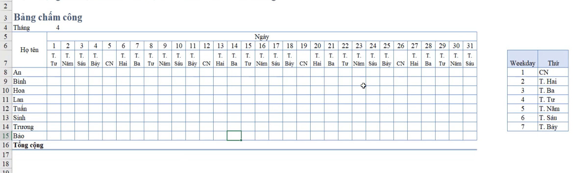 Hướng dẫn cách tô màu hàng cột xen kẽ trong Excel