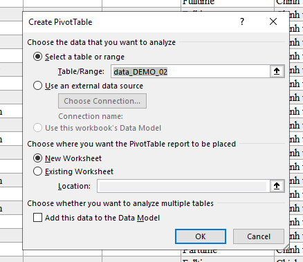 Cách sắp xếp dữ liệu và các bộ lọc trong Pivot Table