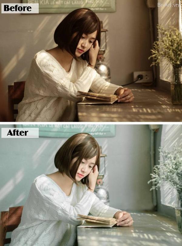 Blend màu trong Photoshop: So sánh trước và sau khi blend màu