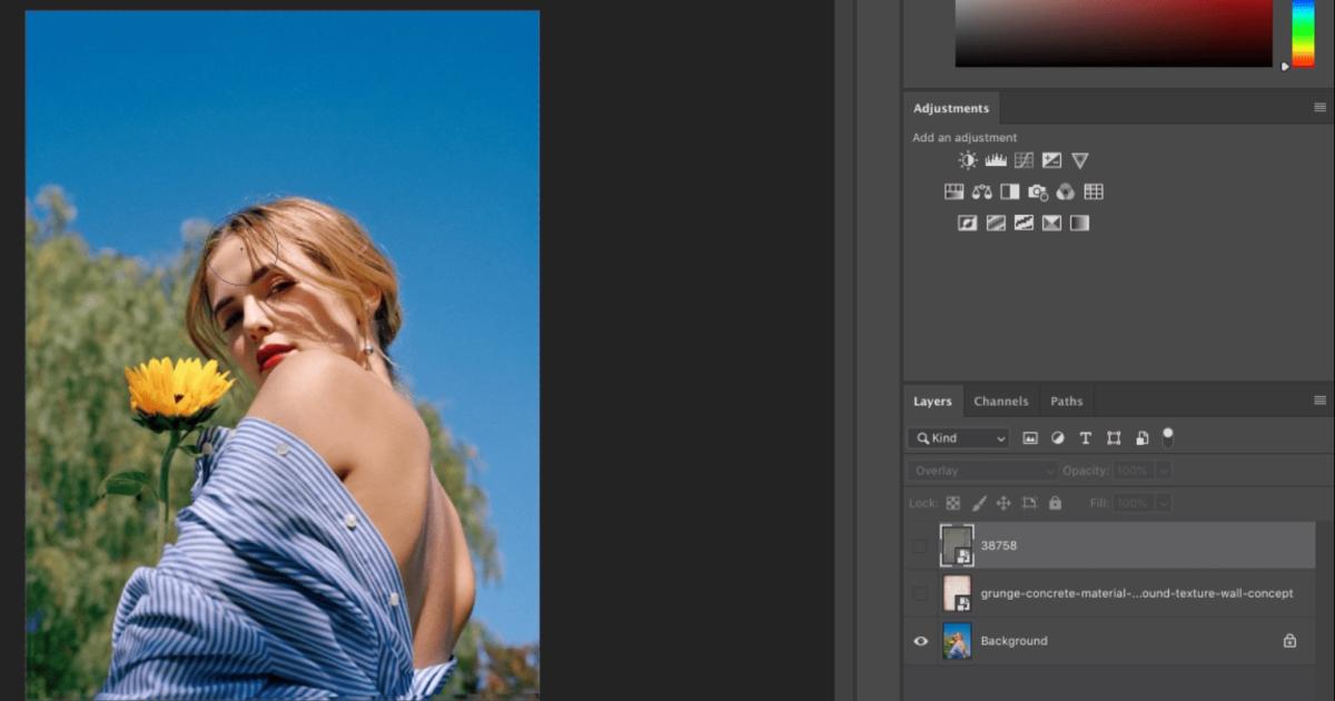 Blend màu trong Photoshop: Layer gốc để blend màu