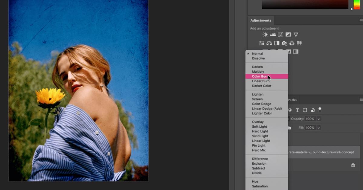 Blend màu trong Photoshop: Kết quả blend màu