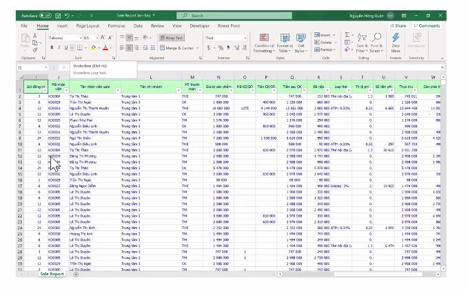 Các bước xây dựng và cấu trúc nên dùng cho Dashboard trong Excel