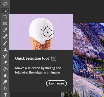 Cắt ảnh trong Photoshop: Quick Selection Tool