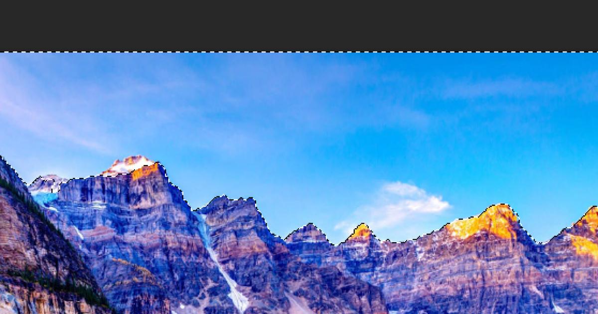 Cắt ảnh trong Photoshop: Vùng chọn được tạo bởi Quick Selection Tool