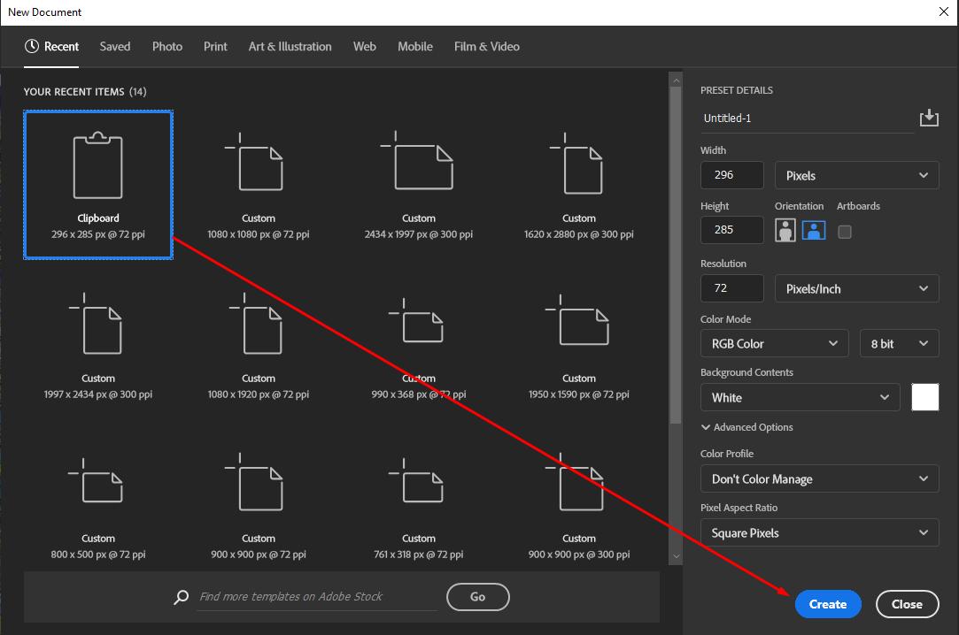 Cắt ảnh trong Photoshop: Tạo trang thiết kế mới