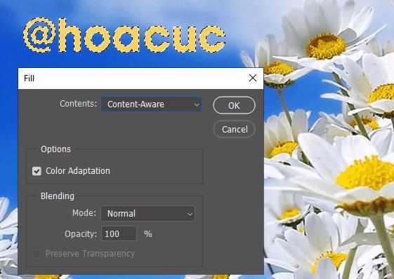 Cách xóa chữ trên ảnh bằng Photoshop: Xóa chữ bằng Content Aware